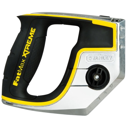 STANLEY 0-20-256 saw handle, FatMax XTREME series, black and yellow, side angle on white background.