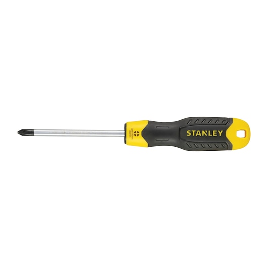 Stanley Phillips screwdriver with black and yellow handle, designed for precision and comfort.