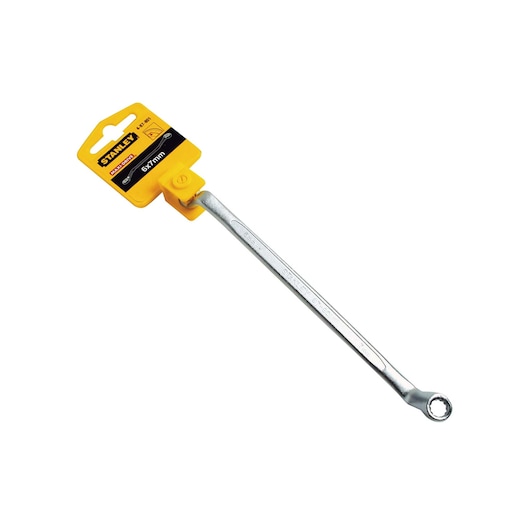 STANLEY 4-87-801 combination wrench, silver metal, 6x7mm size, photography with white background