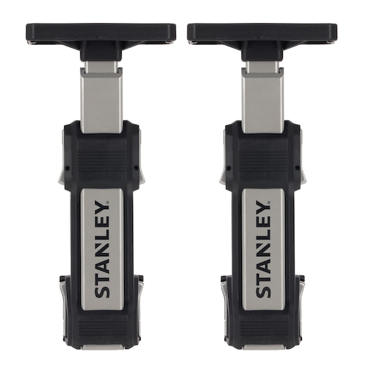 STANLEY FMHT83556 quick support rods, black and silver, shown upright, front angle on white background.
