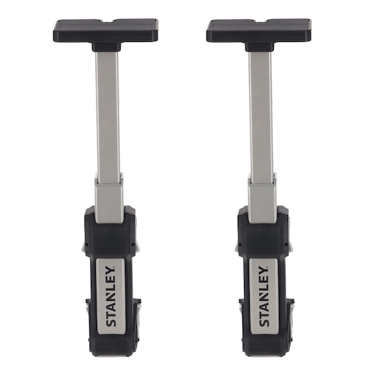 STANLEY FMHT83556 adjustable support bar set, black and silver, front angle on white background.