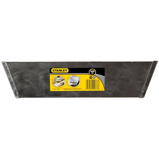 STANLEY STHT0-05867 stainless steel mud pan, product photo from front on white background.