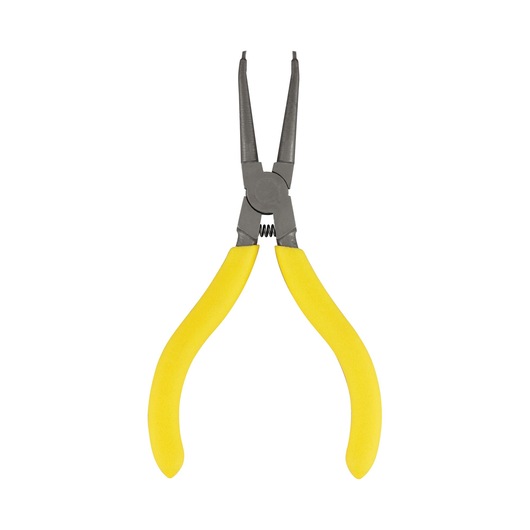 Stanley snap ring pliers with yellow handles, used for installing or removing snap rings.