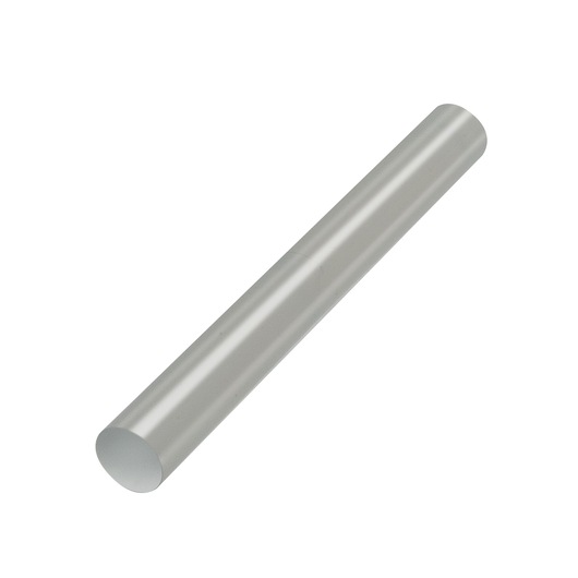 A single gray cylindrical tube with a smooth surface, shown diagonally on a white background.