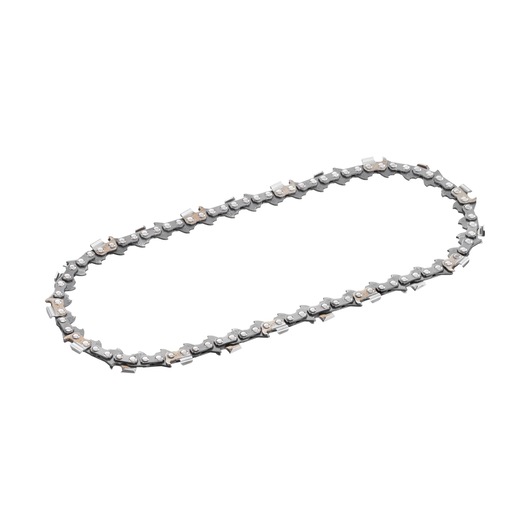 STANLEY STZPS515 chainsaw chain, silver, shown from top on white background.